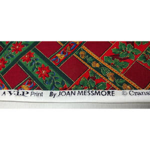 Vintage Christmas Stunning Tiny Poinsettias by JOAN MESSMORE Fabric One Yard